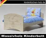 Kinderbett aus Massivholz Natur »Bär im Mond« 140 x 70 cm